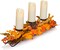 Ornativity Maple Leaves Candle Holder - Thanksgiving Fall Harvest Themed Candleholder Centerpiece Decorations with Pinecones and Acorns